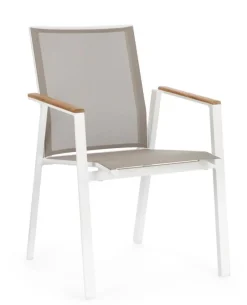 Discount Bizzotto SEDIA IN ALLUMINIO BIANCO GK50 - CAMERON
