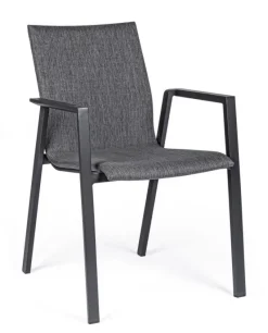 Online Bizzotto SEDIA IN ALLUMINIO IMPILABILE ANTRACITE JX55 - ODEON