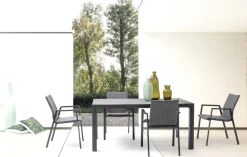 Online Bizzotto SEDIA IN ALLUMINIO IMPILABILE ANTRACITE JX55 - ODEON