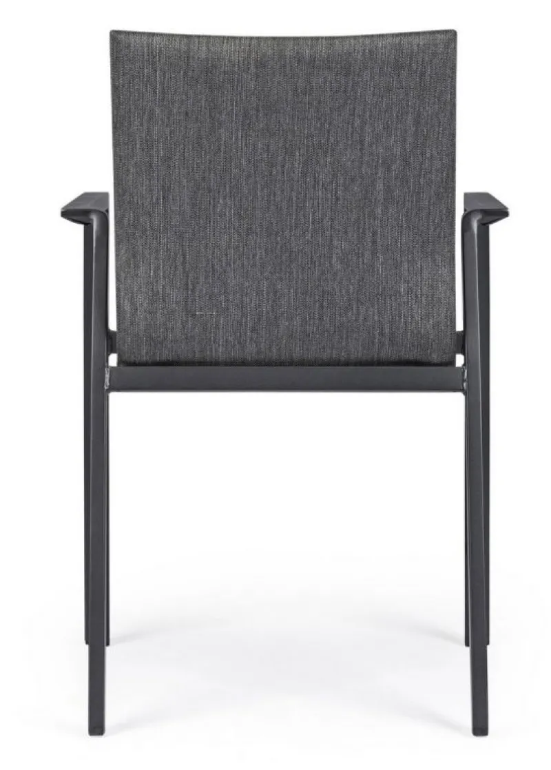 Online Bizzotto SEDIA IN ALLUMINIO IMPILABILE ANTRACITE JX55 - ODEON