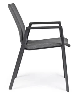 Online Bizzotto SEDIA IN ALLUMINIO IMPILABILE ANTRACITE JX55 - ODEON