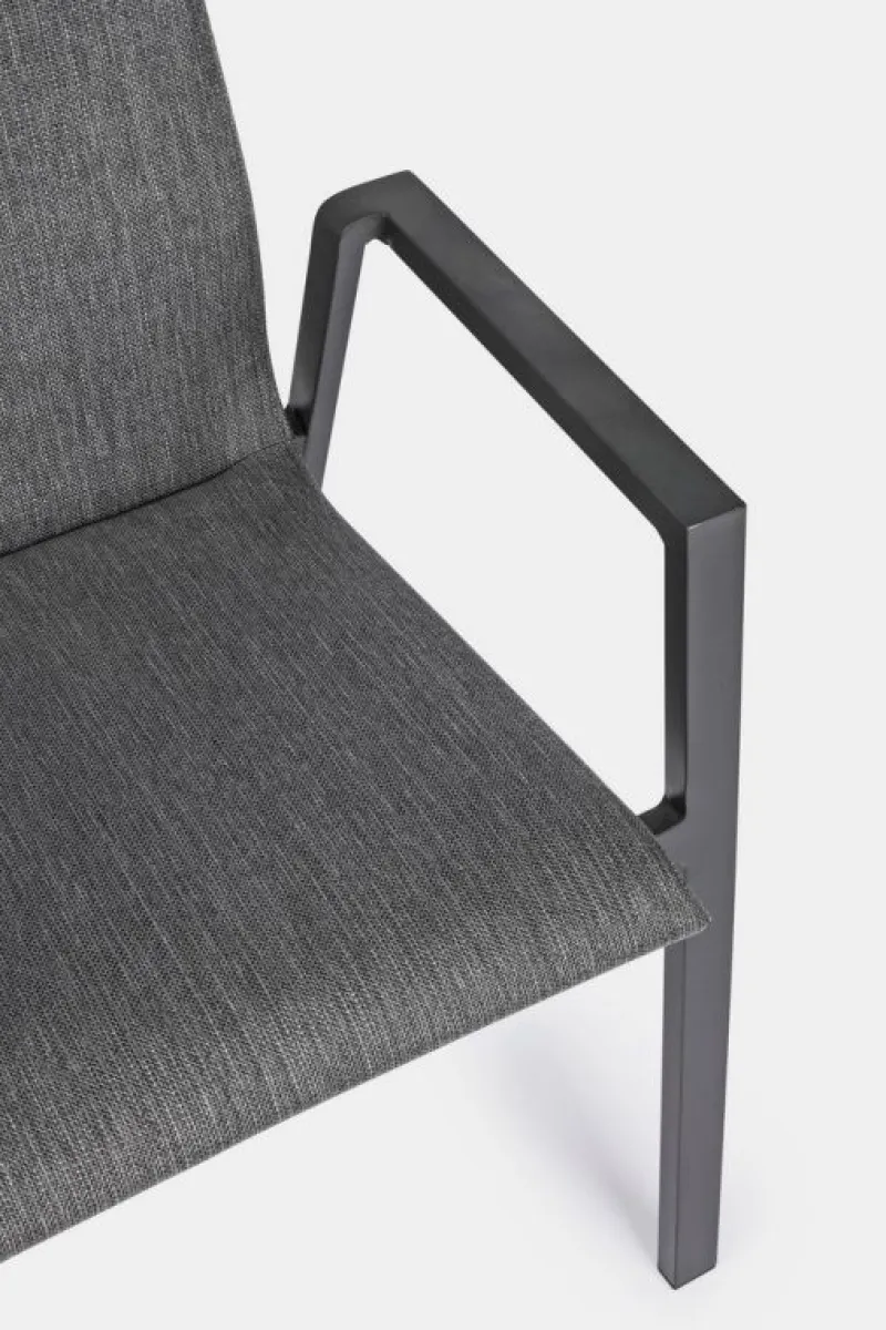 Online Bizzotto SEDIA IN ALLUMINIO IMPILABILE ANTRACITE JX55 - ODEON