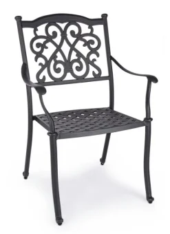 Clearance Bizzotto SEDIA IN ALLUMINIO IMPILABILE ANTRACITE- IVREA