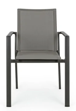 Best Bizzotto SEDIA IN ALLUMINIO IMPILABILE ANTRACITE CX23 - KONNOR