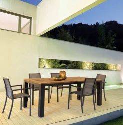 Best Bizzotto SEDIA IN ALLUMINIO IMPILABILE ANTRACITE CX23 - KONNOR