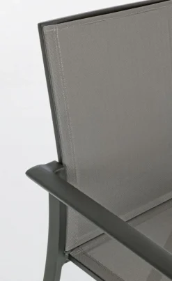 Best Bizzotto SEDIA IN ALLUMINIO IMPILABILE ANTRACITE CX23 - KONNOR
