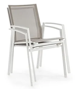 Sale Bizzotto SEDIA IN ALLUMINIO IMPILABILE BIANCO GK50 - CRUISE