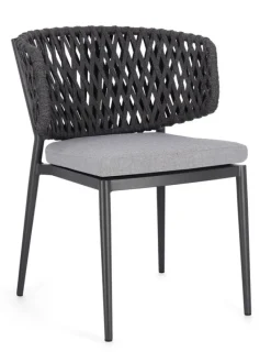 Clearance Bizzotto SEDIA IN CORDA ANTRACITE WG21 - NOELIA