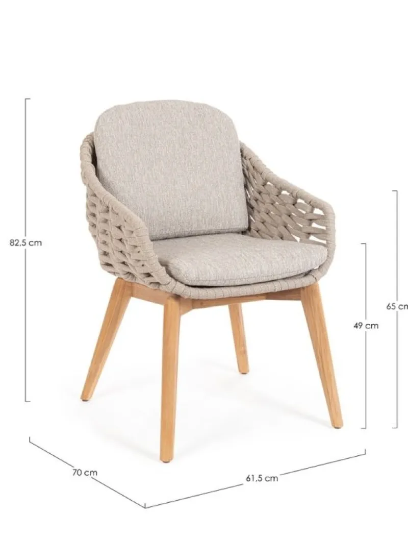 Hot Bizzotto SEDIA IN CORDA BEIGE - TAMIRES