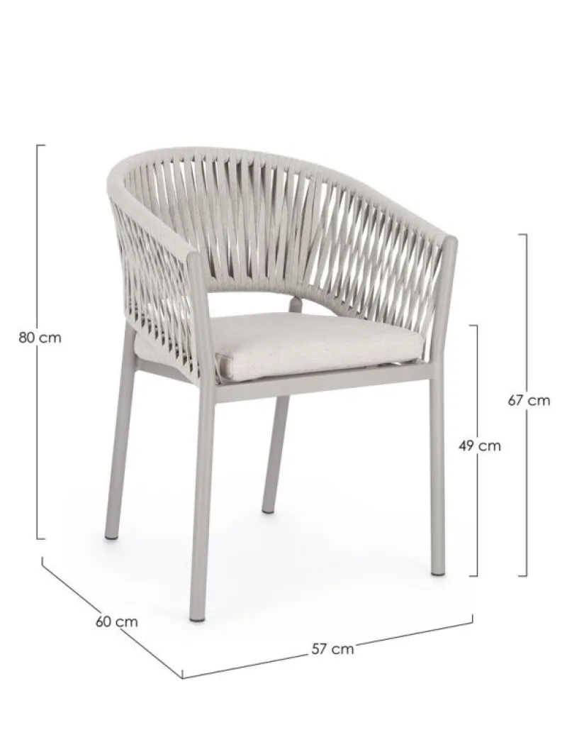 Outlet Bizzotto SEDIA IN CORDA MOON WG24 - FLORENCIA