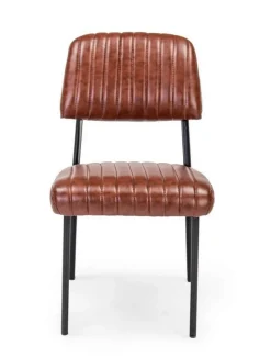 Bizzotto SEDIA IN ECOPELLE ARANCIO SCURO - NELLY