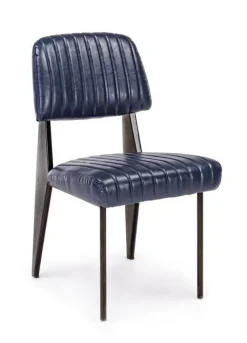Clearance Bizzotto SEDIA IN ECOPELLE BLU - NELLY
