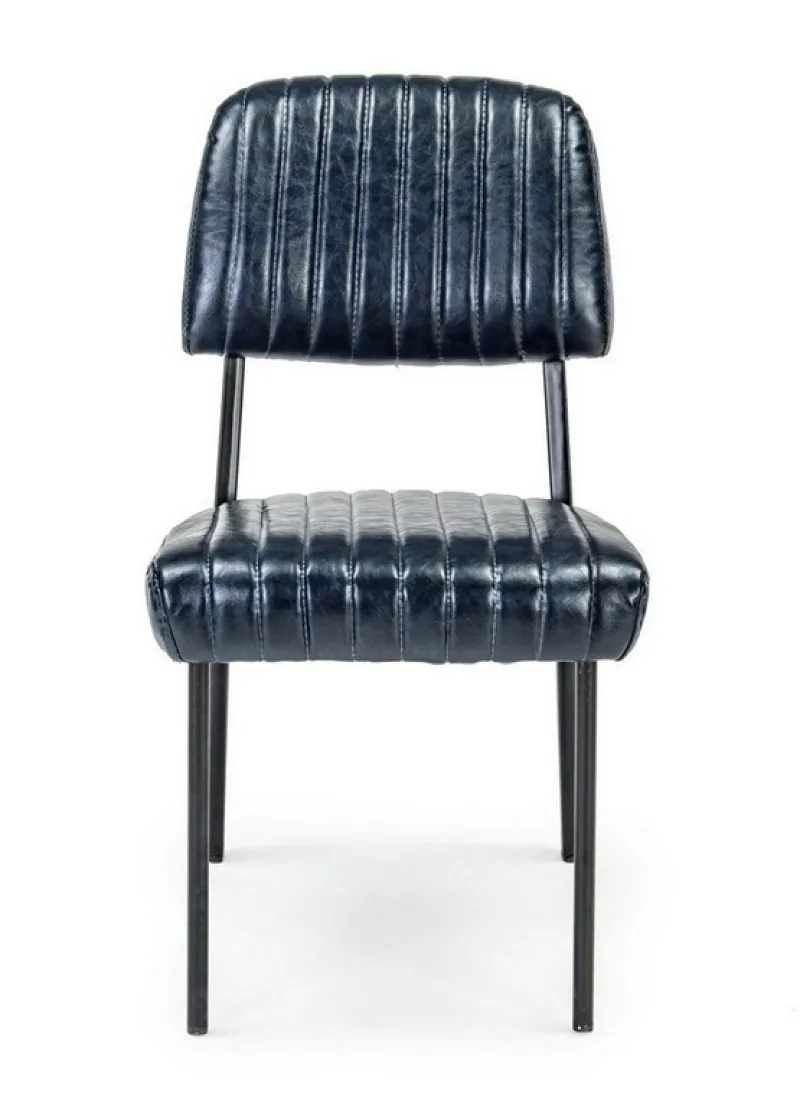 Clearance Bizzotto SEDIA IN ECOPELLE BLU - NELLY