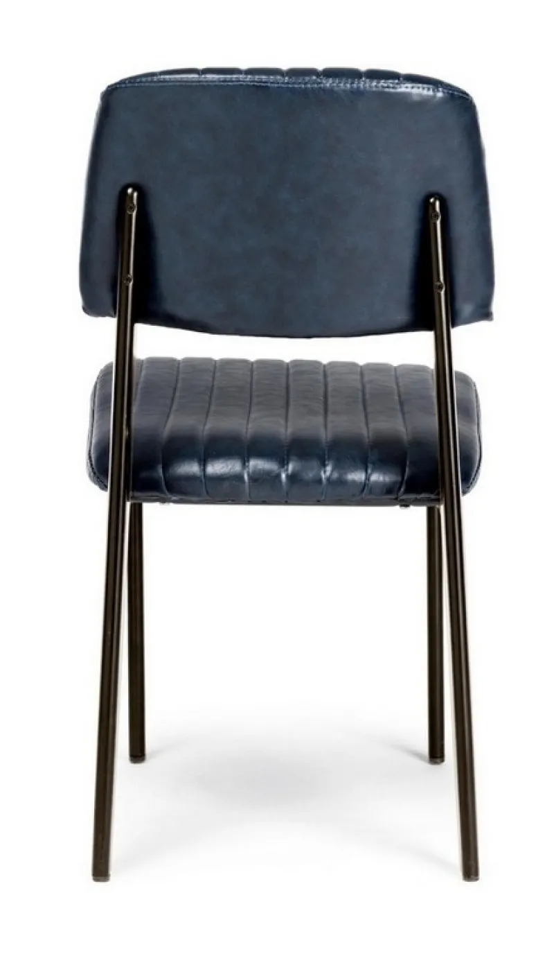 Clearance Bizzotto SEDIA IN ECOPELLE BLU - NELLY