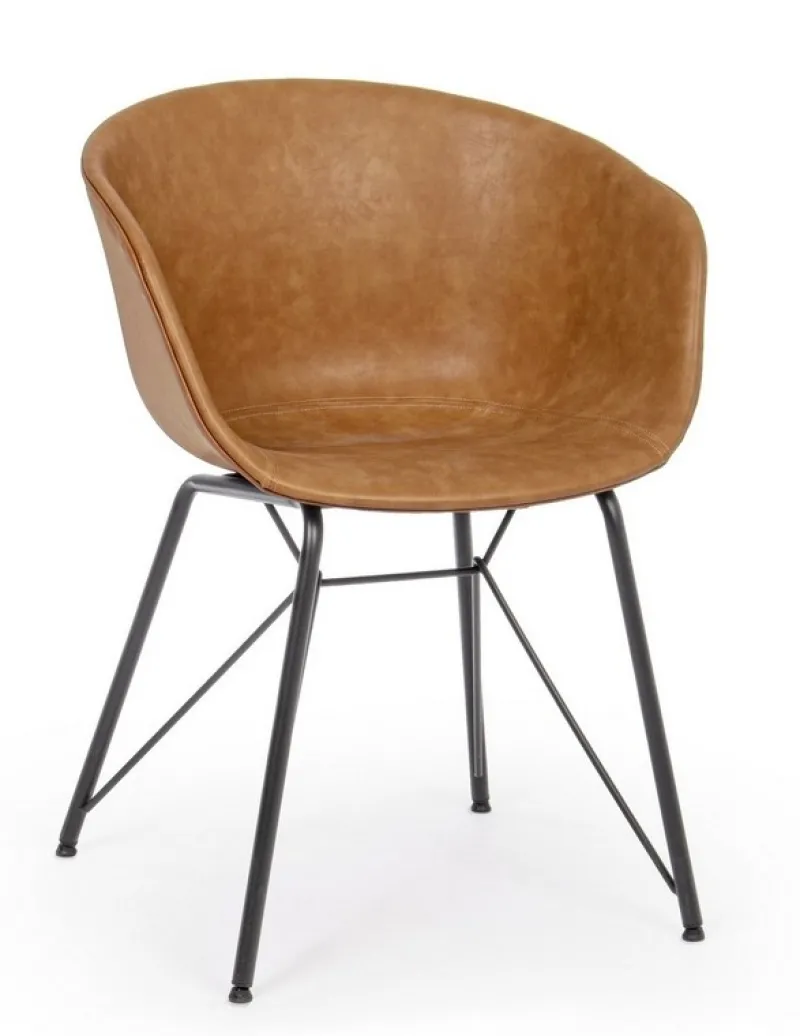 Sale Bizzotto SEDIA IN ECOPELLE COLOR CUOIO - WARHOL