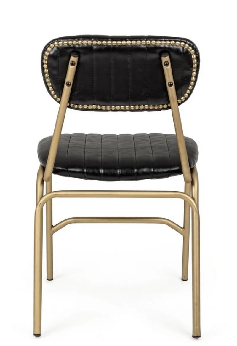 Outlet Bizzotto SEDIA IN ECOPELLE NERA - ADDY