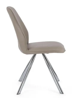 Bizzotto SEDIA IN ECOPELLE TORTORA - MAXWELL