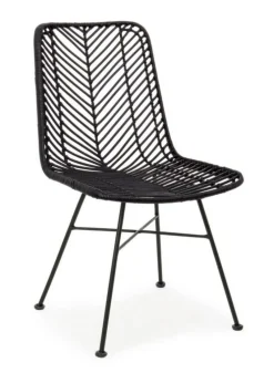 Clearance Bizzotto SEDIA IN FIBRE NATURALI NERA - LORENA