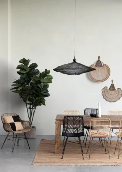 Clearance Bizzotto SEDIA IN FIBRE NATURALI NERA - LORENA