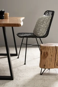 Clearance Bizzotto SEDIA IN FIBRE NATURALI NERA - LORENA