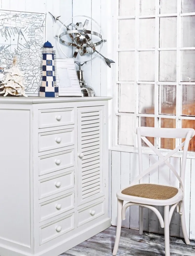 Sale Bizzotto SEDIA IN LEGNO BIANCA - CROSS