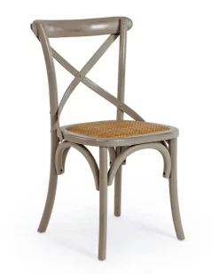 Online Bizzotto SEDIA IN LEGNO GRIGIO SCURO - CROSS