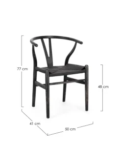 Best Bizzotto SEDIA IN LEGNO NERO - ARTEMIA