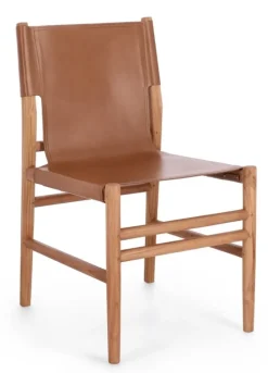 Hot Bizzotto SEDIA IN PELLE COGNAC - CAROLINE