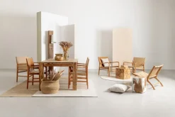 Outlet Bizzotto SEDIA IN PELLE CON BRACCIOLI TORTORA - CAROLINE