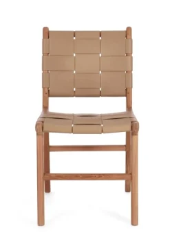 Sale Bizzotto SEDIA IN PELLE TORTORA - JOANNA