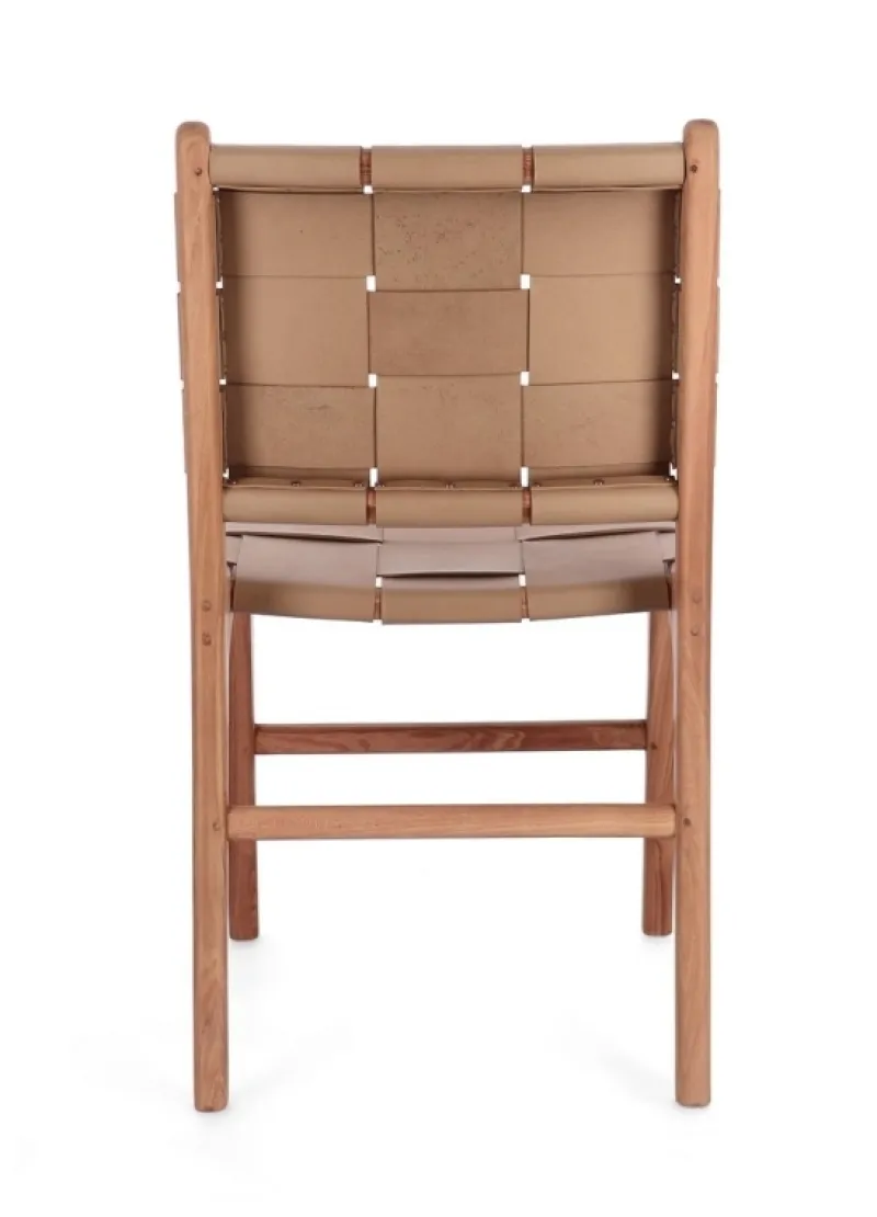 Sale Bizzotto SEDIA IN PELLE TORTORA - JOANNA