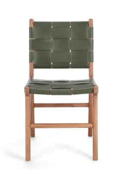 New Bizzotto SEDIA IN PELLE VERDE - JOANNA