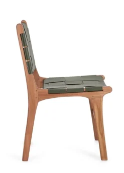 New Bizzotto SEDIA IN PELLE VERDE - JOANNA