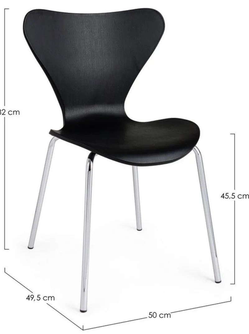 New Bizzotto SEDIA IN PLASTICA NERA - TESSA