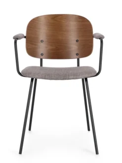 Discount Bizzotto SEDIA IN TESSUTO GRIGIO - SIENNA