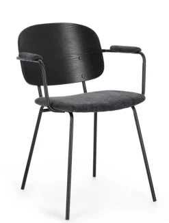 Best Bizzotto SEDIA IN TESSUTO GRIGIO SCURO - SIENNA