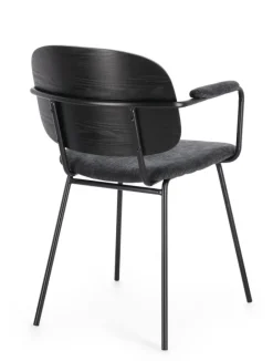 Best Bizzotto SEDIA IN TESSUTO GRIGIO SCURO - SIENNA