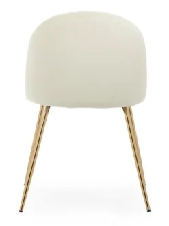 Clearance Bizzotto SEDIA IN VELLUTO BIANCO - TANYA