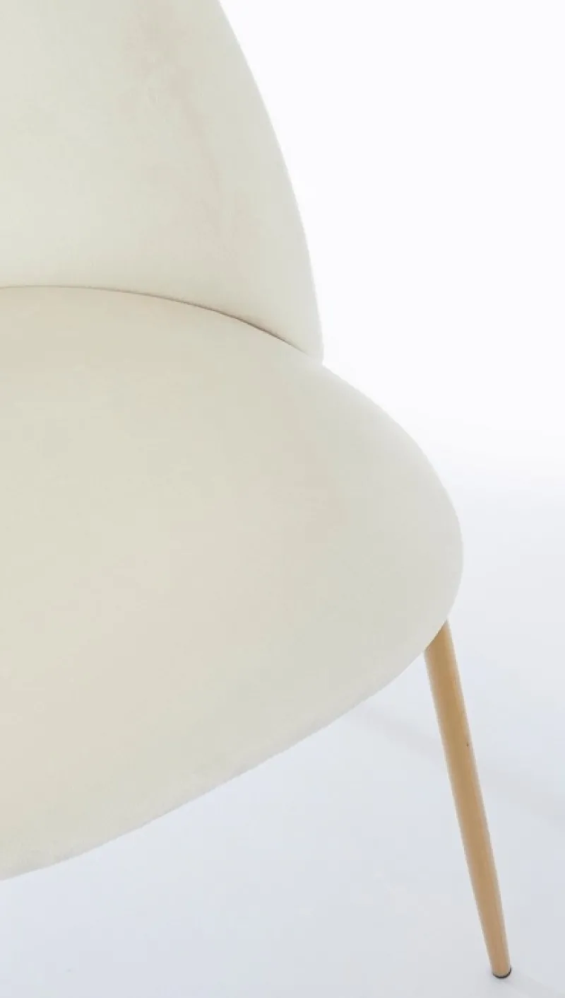 Clearance Bizzotto SEDIA IN VELLUTO BIANCO - TANYA