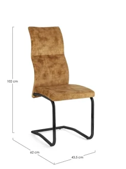 Discount Bizzotto SEDIA IN VELLUTO GIALLO - THELMA