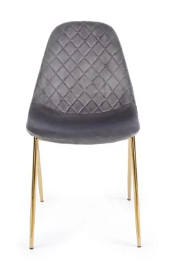 Discount Bizzotto SEDIA IN VELLUTO GRIGIO SCURO - TERRY