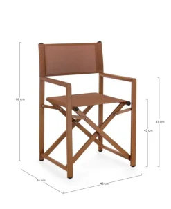 Best Bizzotto SEDIA REGISTA IN ALLUMINIO PECAN - TAYLOR