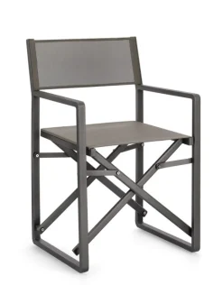 Discount Bizzotto SEDIA REGISTA IN ALLUMINIO ANTRACITE CX23 - KONNOR
