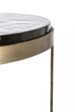 Outlet Bizzotto SET 2 TAVOLINI FINITURA OTTONE YX49 - ZAYLA