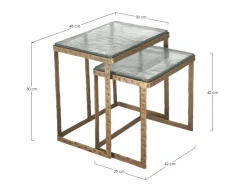 Best Bizzotto SET 2 TAVOLINI FINITURA OTTONE - ZAYLA