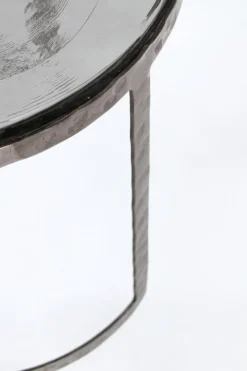 Online Bizzotto SET 2 TAVOLINI TONDI FINITURA NICKLE - ZAYLA