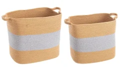 Online Bizzotto SET2 CESTA FLOW 2M RETT NATURALE-GRIGIO