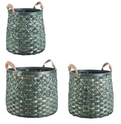 Outlet Bizzotto SET3 CESTA 2M LISETTE TO VERDE