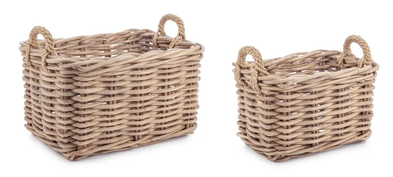 Outlet Bizzotto SET2 CESTA 2M MALANG RETT GRIGIO