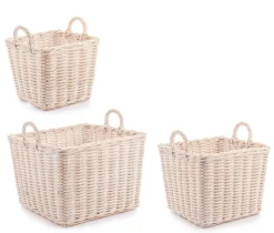 Outlet Bizzotto SET3 CESTO 2M NARRA QU SBIANCATO